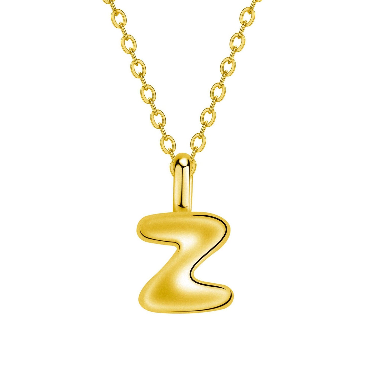 Twin Jewelry Simple Personality Gold 24 Letter Necklace