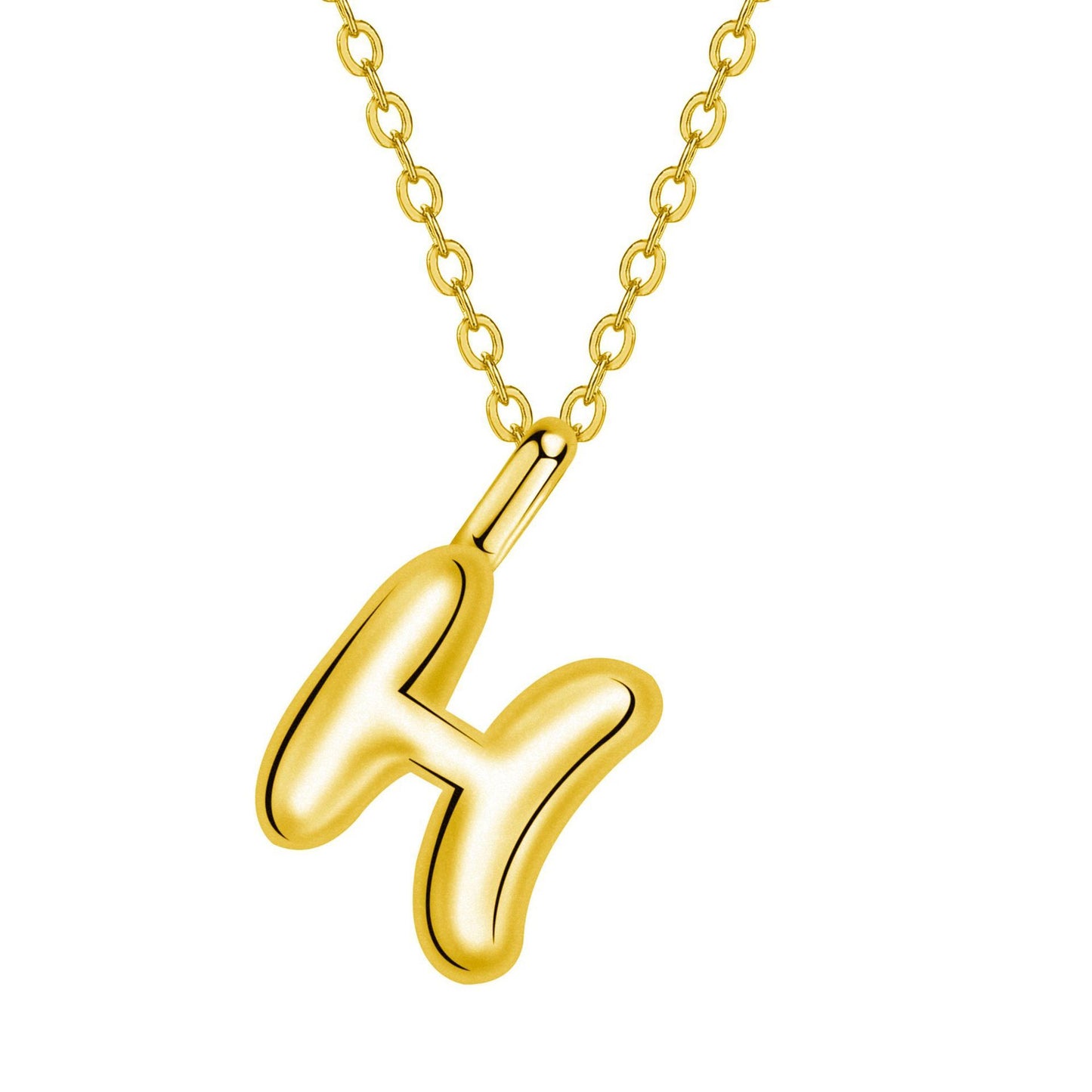 Twin Jewelry Simple Personality Gold 24 Letter Necklace