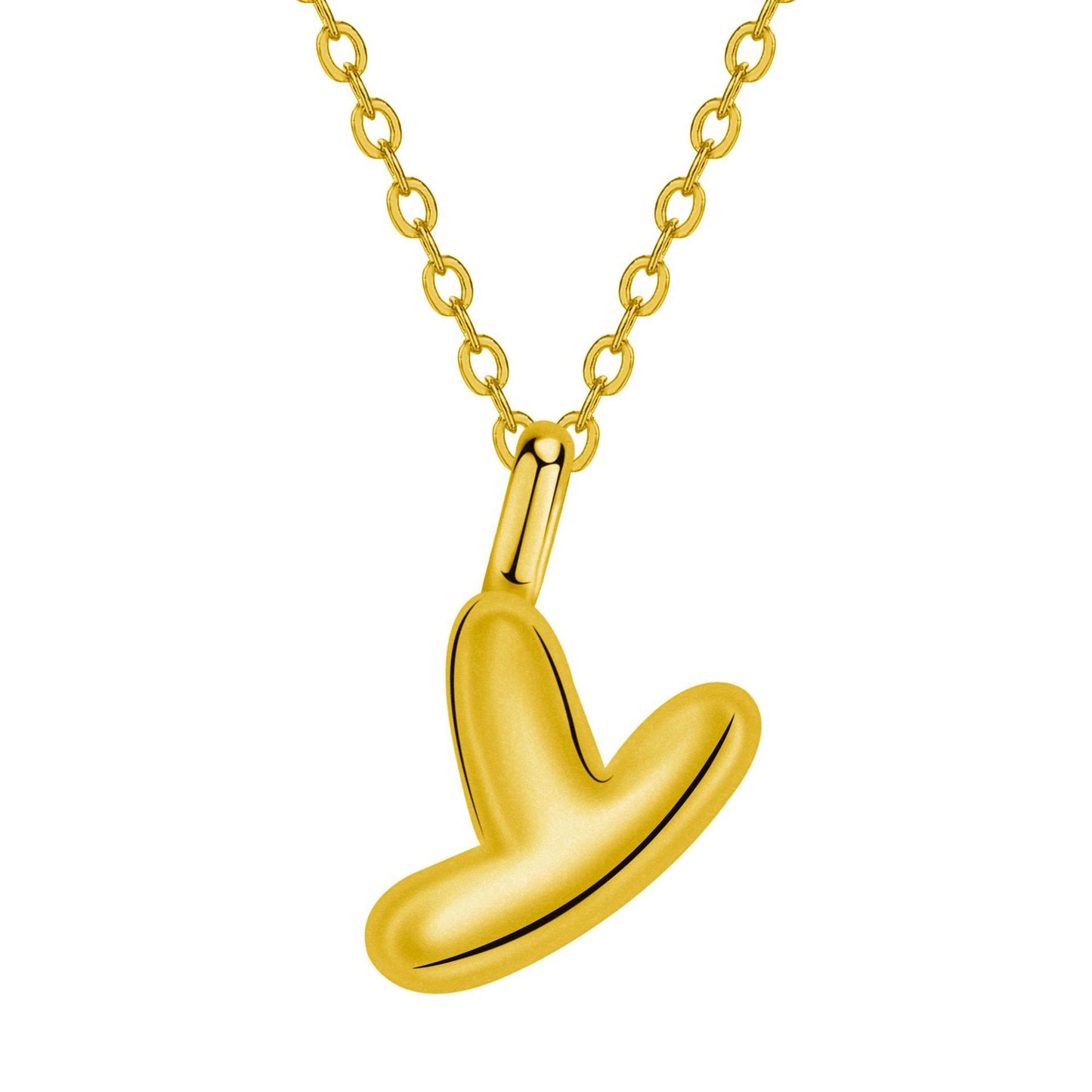 Twin Jewelry Simple Personality Gold 24 Letter Necklace