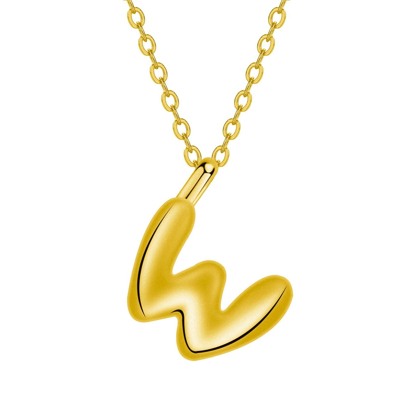Twin Jewelry Simple Personality Gold 24 Letter Necklace