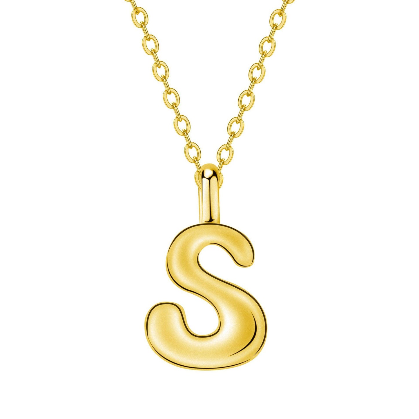 Twin Jewelry Simple Personality Gold 24 Letter Necklace