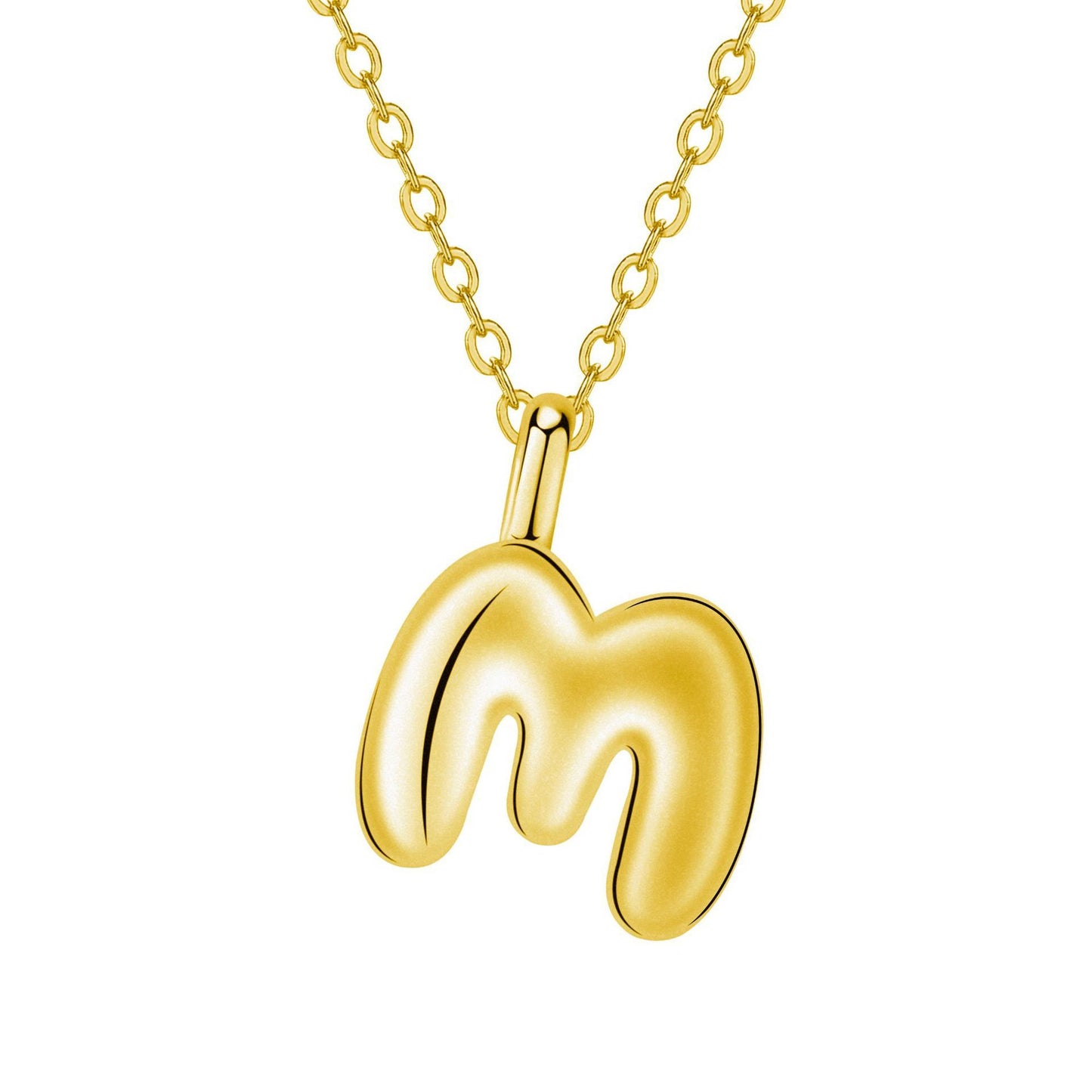 Twin Jewelry Simple Personality Gold 24 Letter Necklace