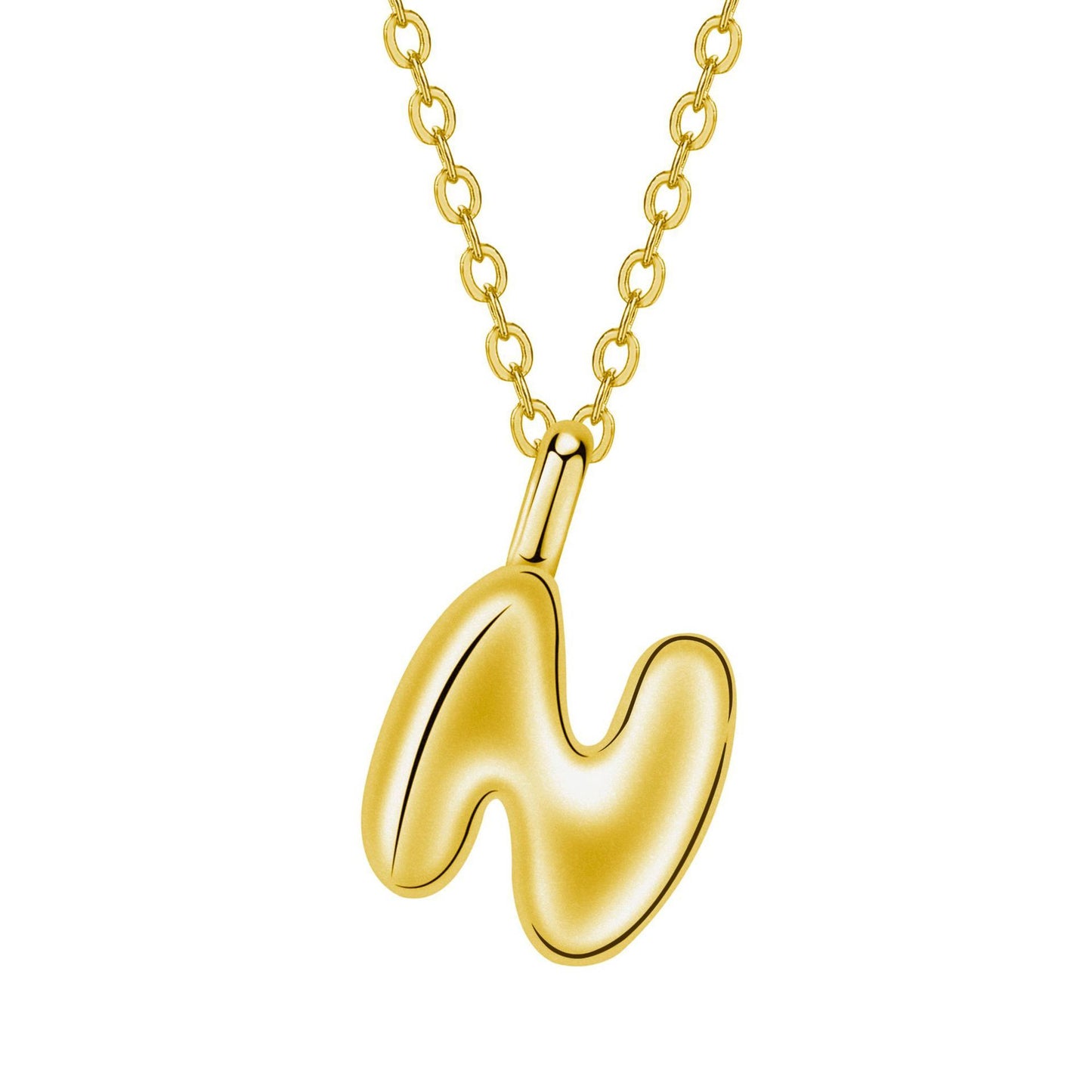 Twin Jewelry Simple Personality Gold 24 Letter Necklace