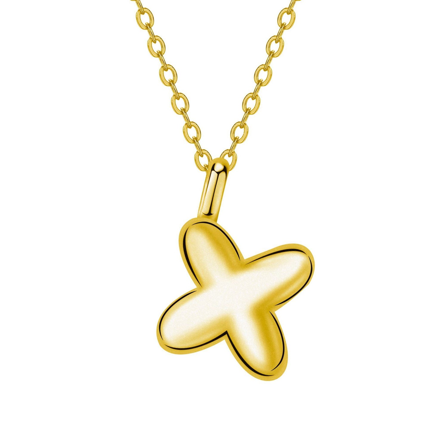 Twin Jewelry Simple Personality Gold 24 Letter Necklace