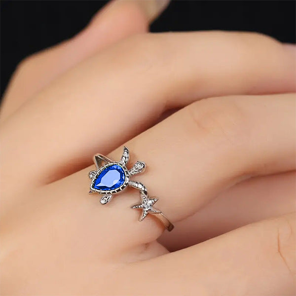 Beach Vacation Hawaiian Wind Summer Ocean Cute Animal Ring