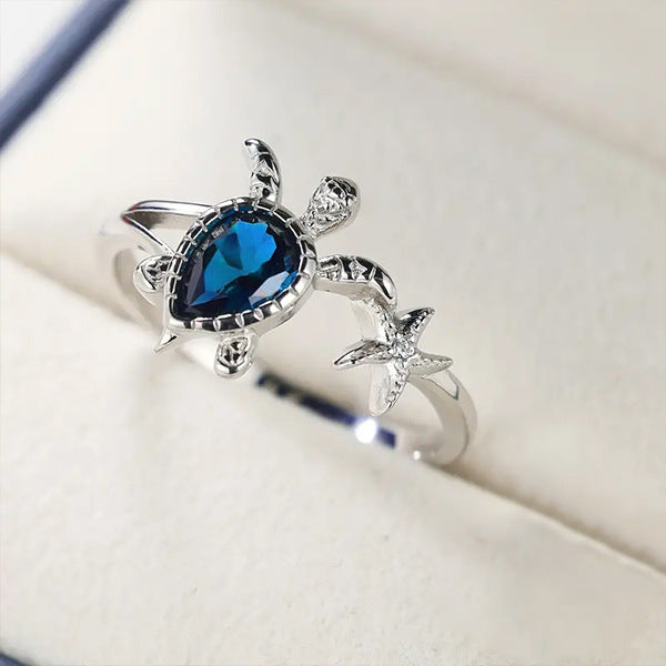 Beach Vacation Hawaiian Wind Summer Ocean Cute Animal Ring