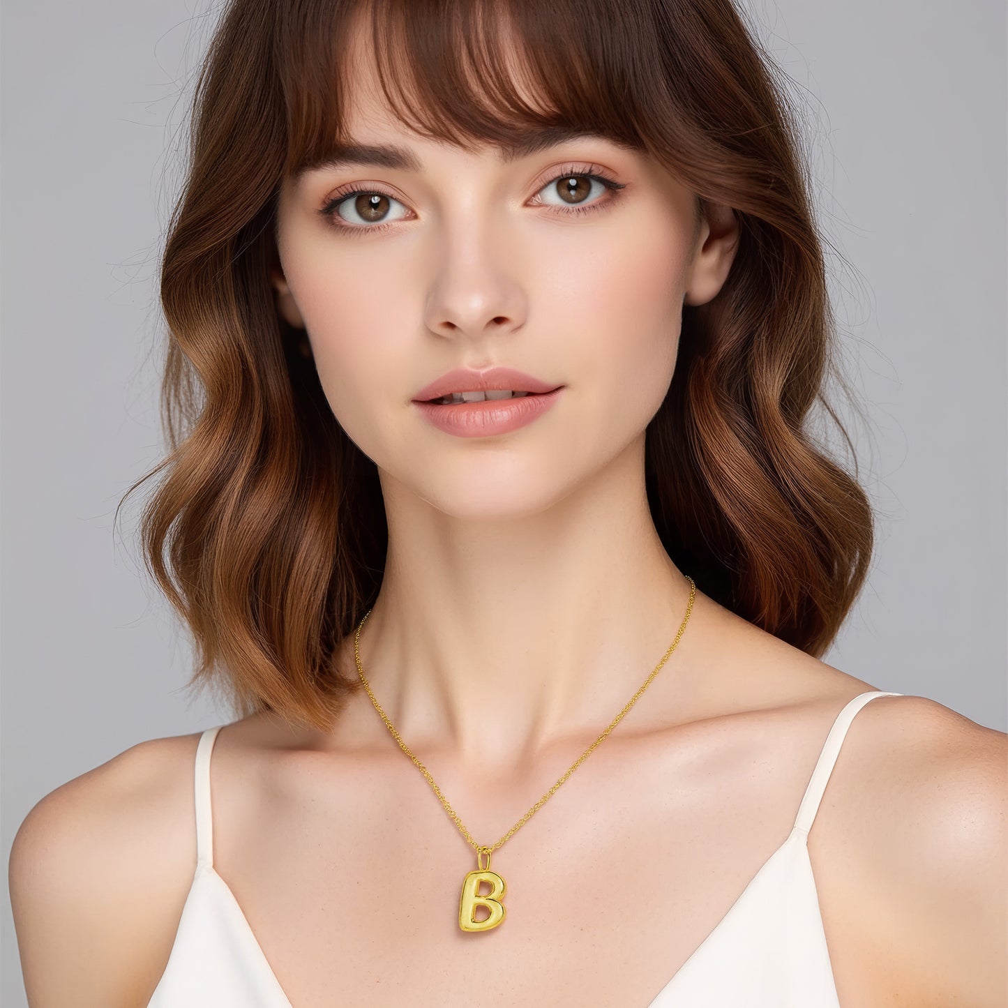 Twin Jewelry Simple Personality Gold 24 Letter Necklace