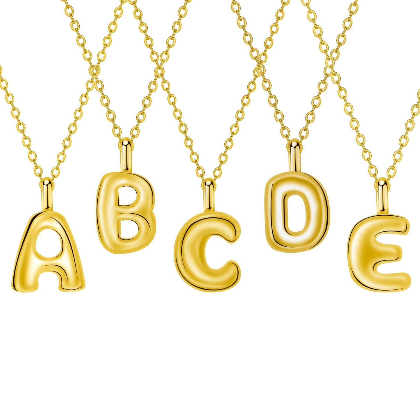 Twin Jewelry Simple Personality Gold 24 Letter Necklace