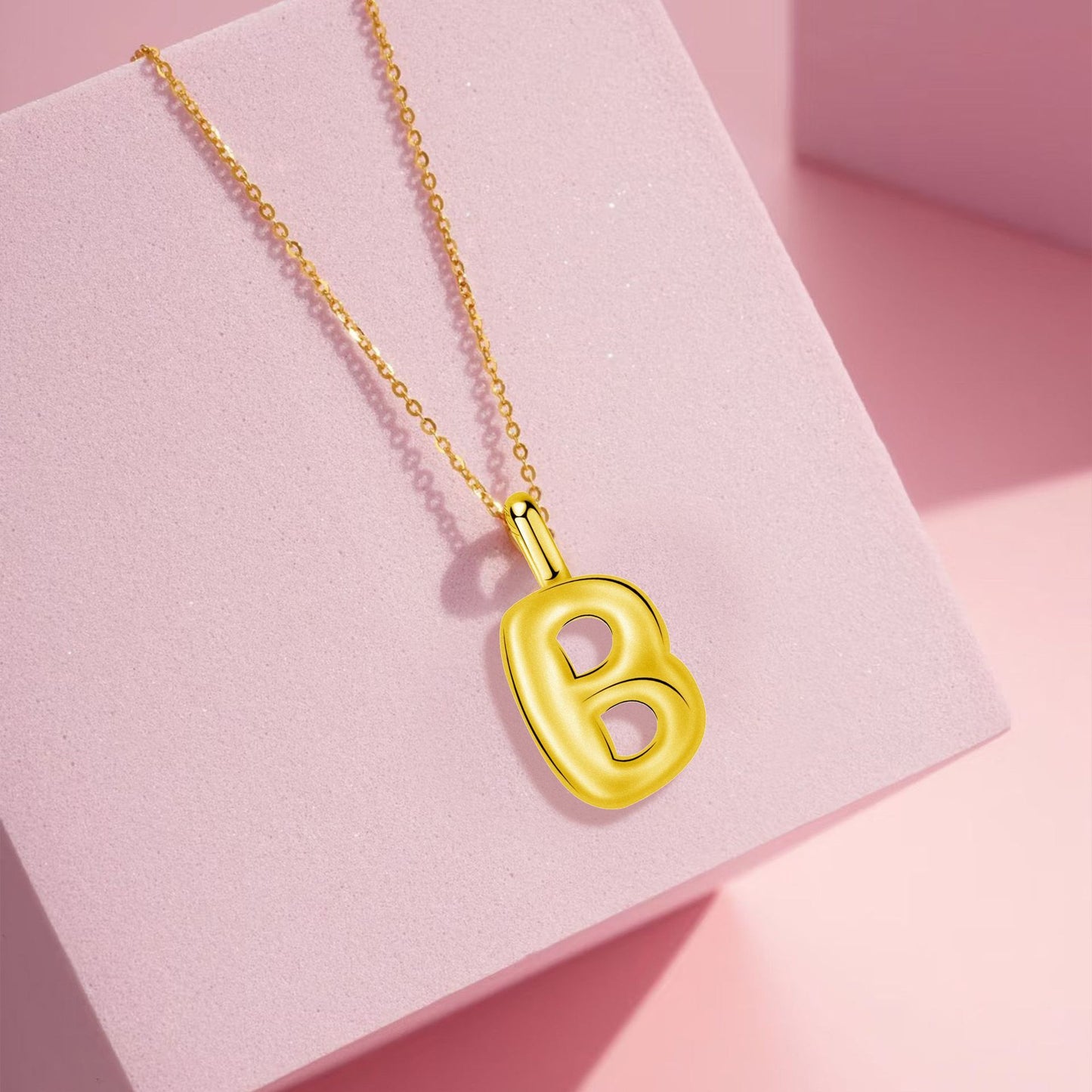 Twin Jewelry Simple Personality Gold 24 Letter Necklace
