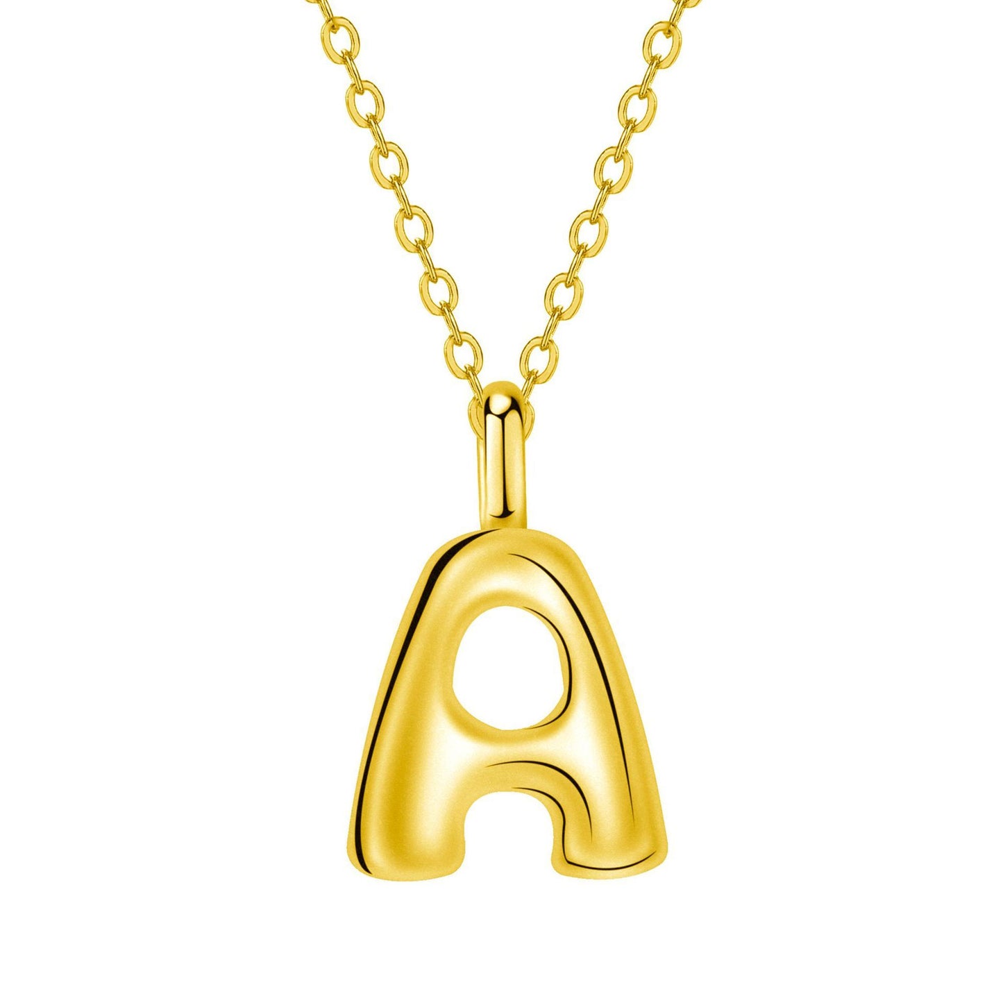 Twin Jewelry Simple Personality Gold 24 Letter Necklace