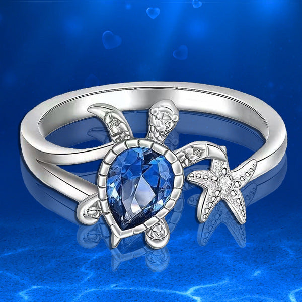Beach Vacation Hawaiian Wind Summer Ocean Cute Animal Ring
