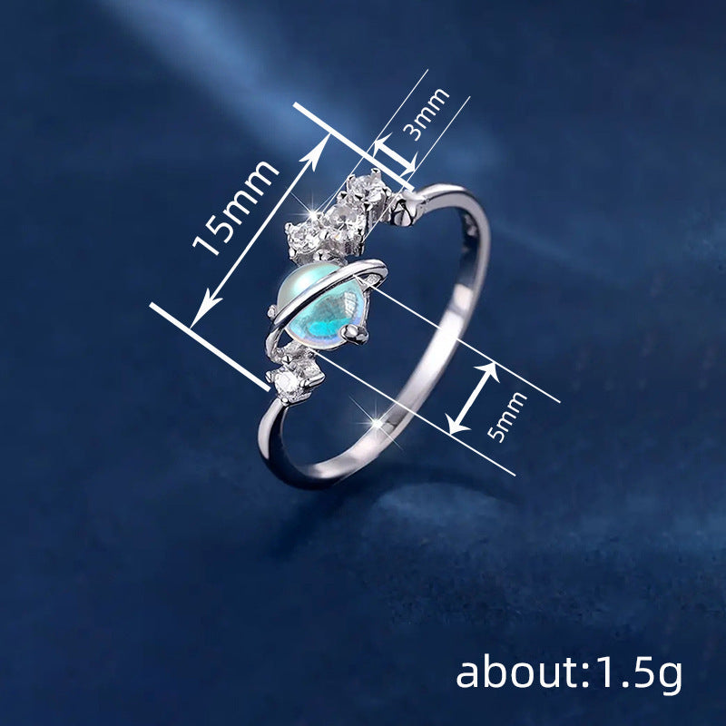 Female Fashion Planet Geometric Ring
