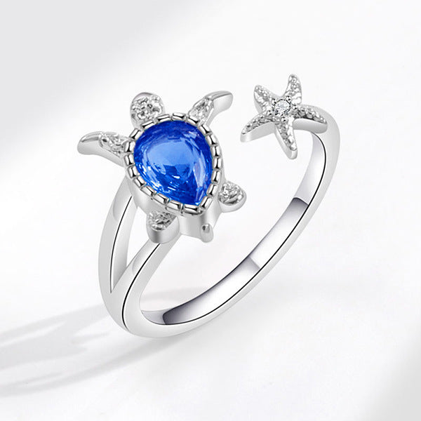 Beach Vacation Hawaiian Wind Summer Ocean Cute Animal Ring