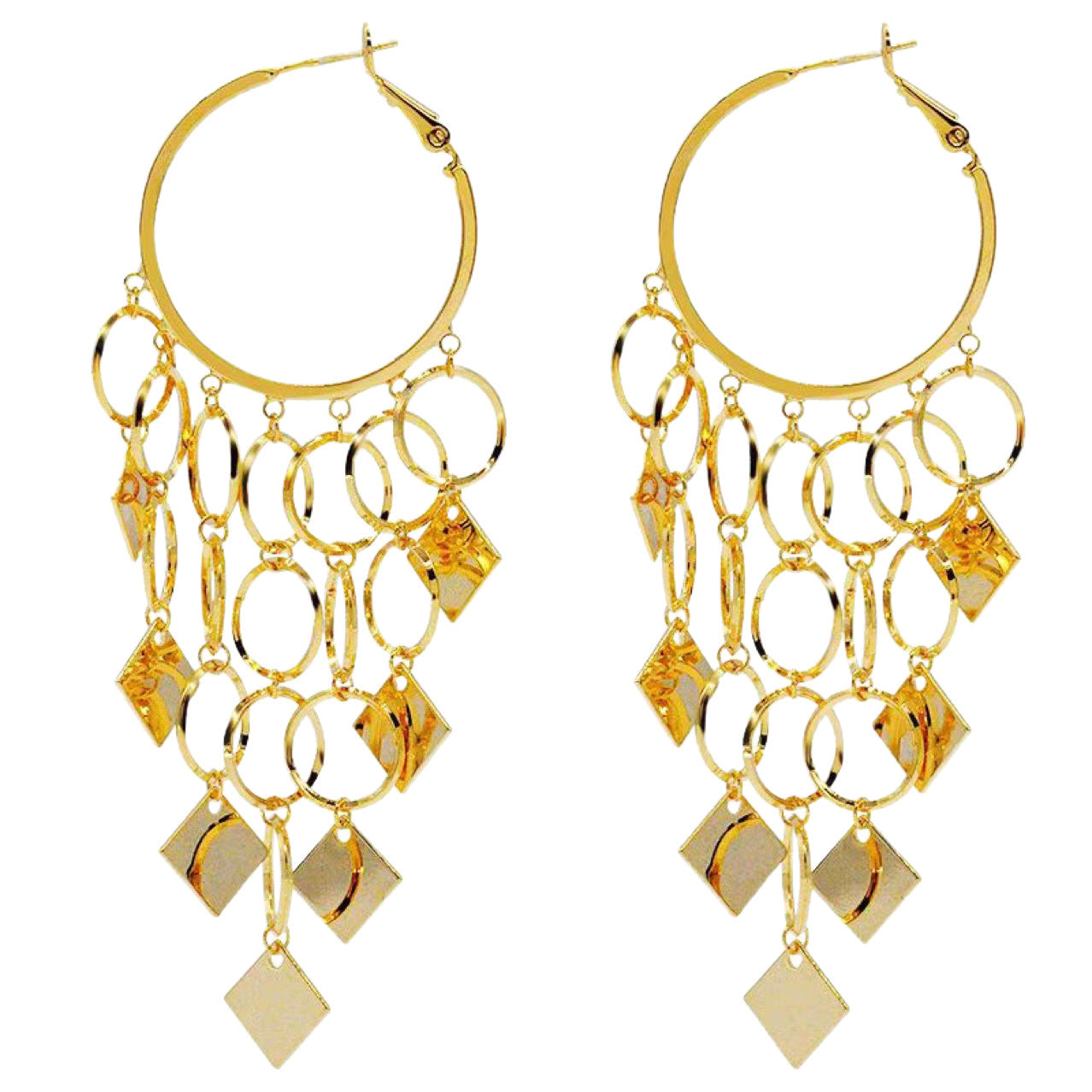Women's Diamond Exaggerating Tassel Earrings