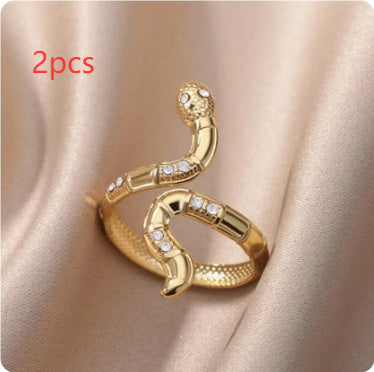 Cross-border Personality Of Snake-shaped Open Ring