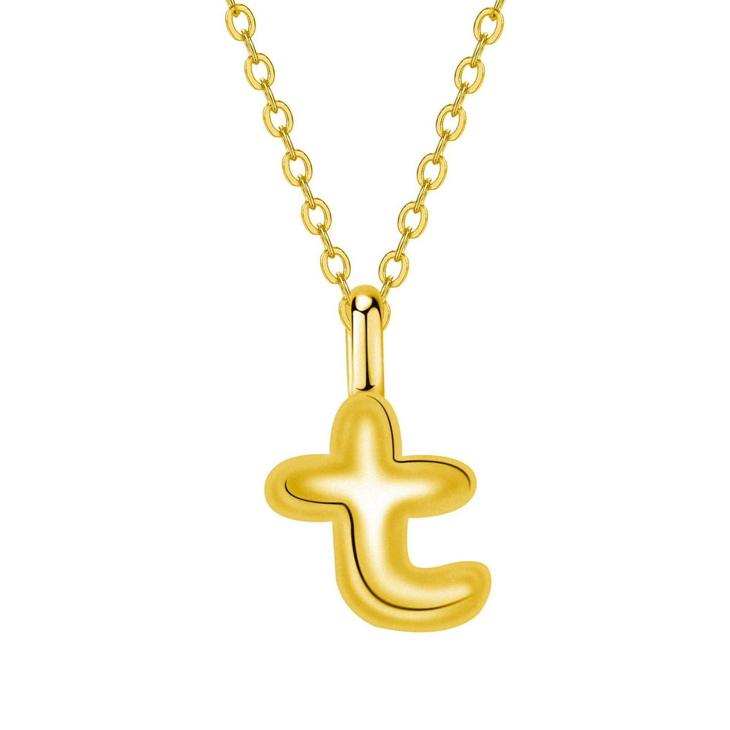 Twin Jewelry Simple Personality Gold 24 Letter Necklace